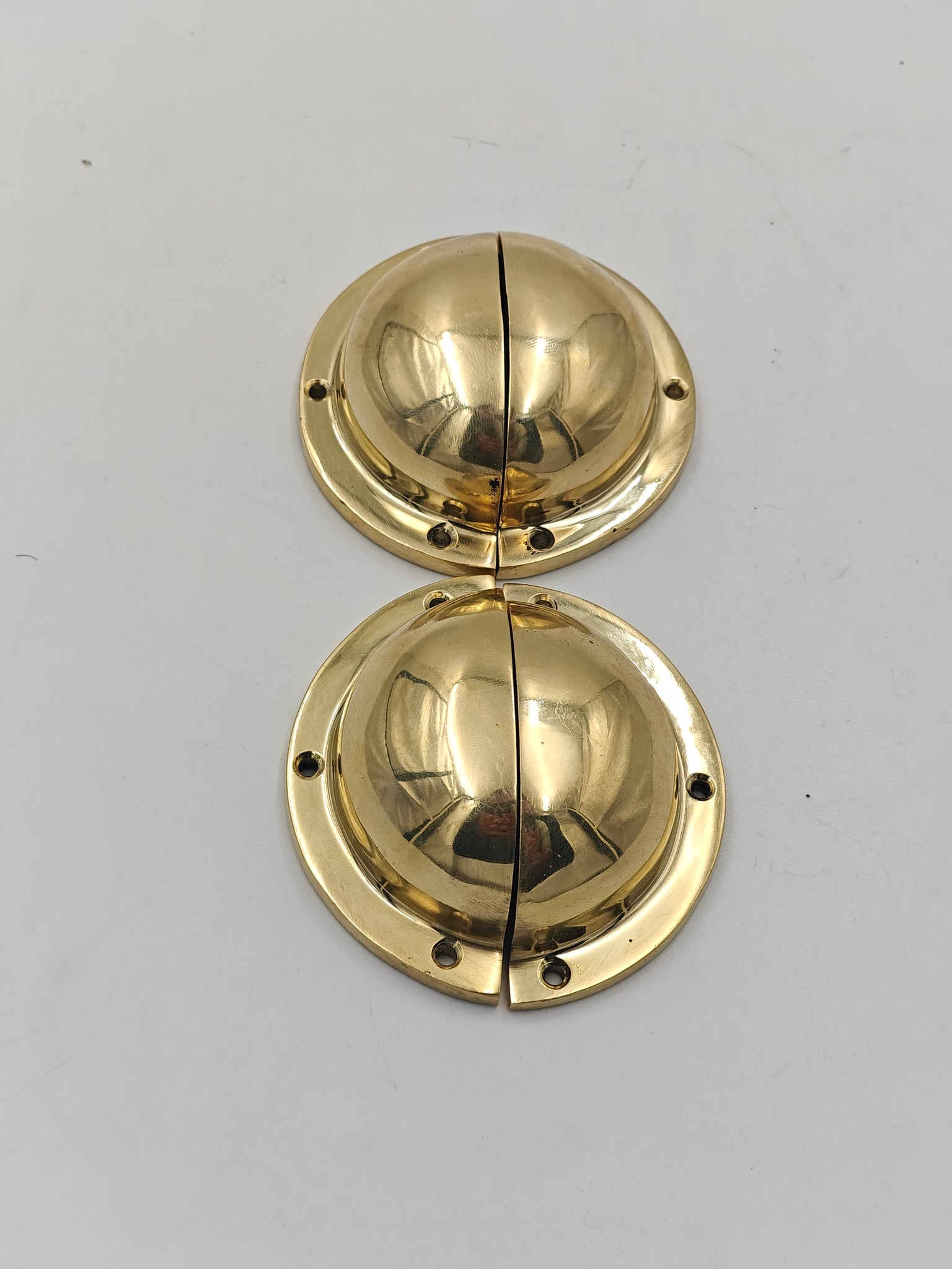 Unlacquered Brass Cup Drawer Pulls