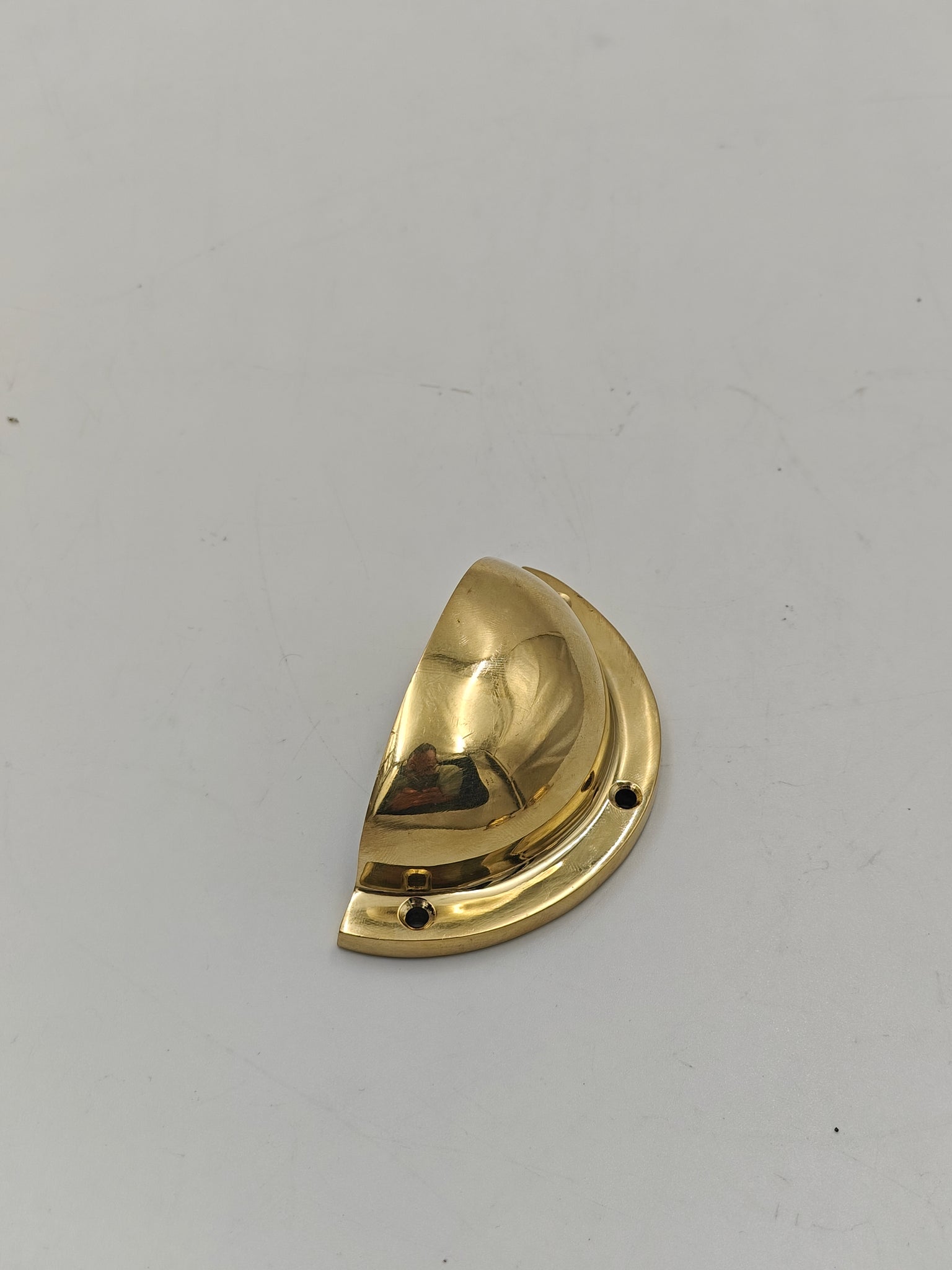 Unlacquered Brass Cup Drawer Pulls