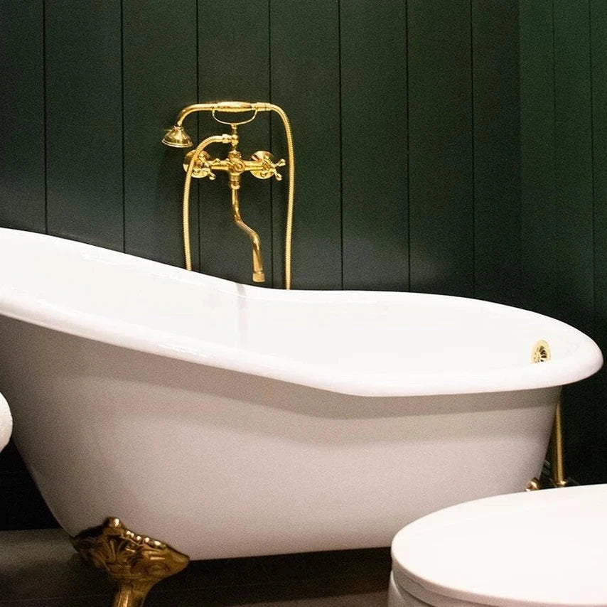 Unlacquered Brass Bathtub Faucet #VFK114