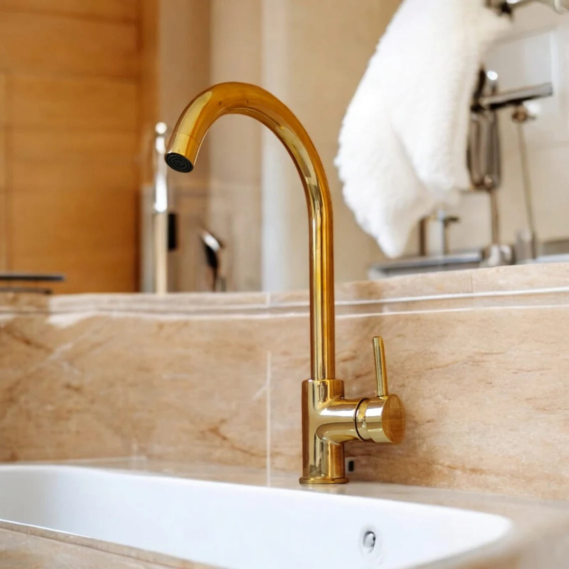 Unlacquered Brass Kitchen Faucet #VFK130