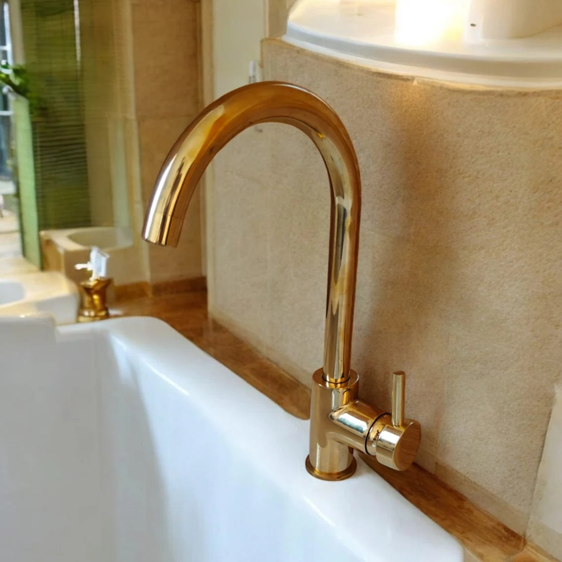 Unlacquered Brass Kitchen Faucet #VFK130