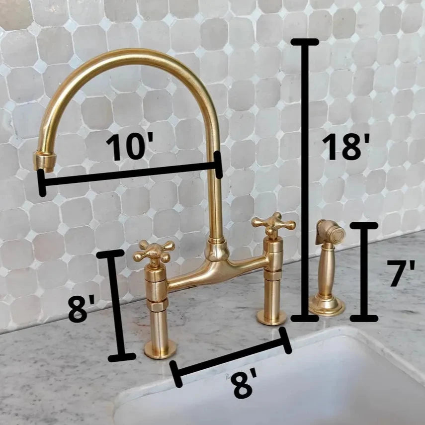 Solid Brass Kitchen Faucet #VFK057