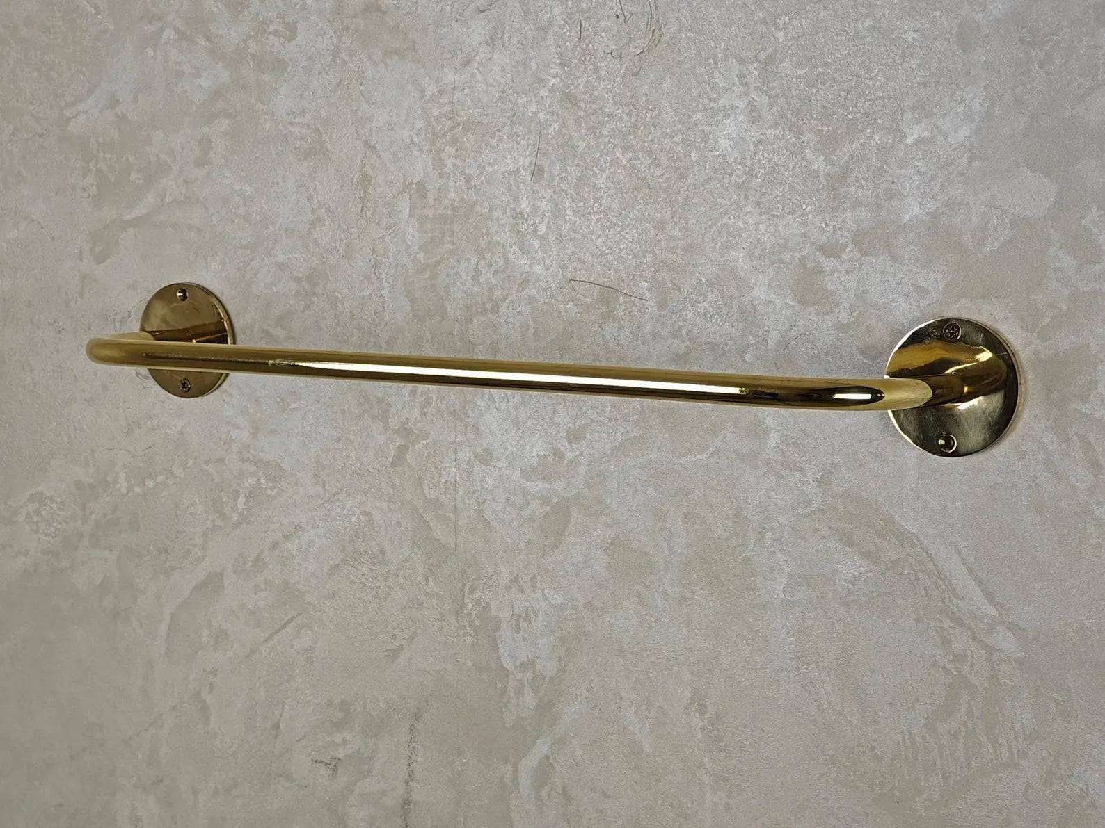 Unlacquered Solid Brass Towel Bar – Handmade Wall-Mount Bathroom Rail | Patina-Ready Vintage Farmhouse & Modern Spa Hardware #VFK270