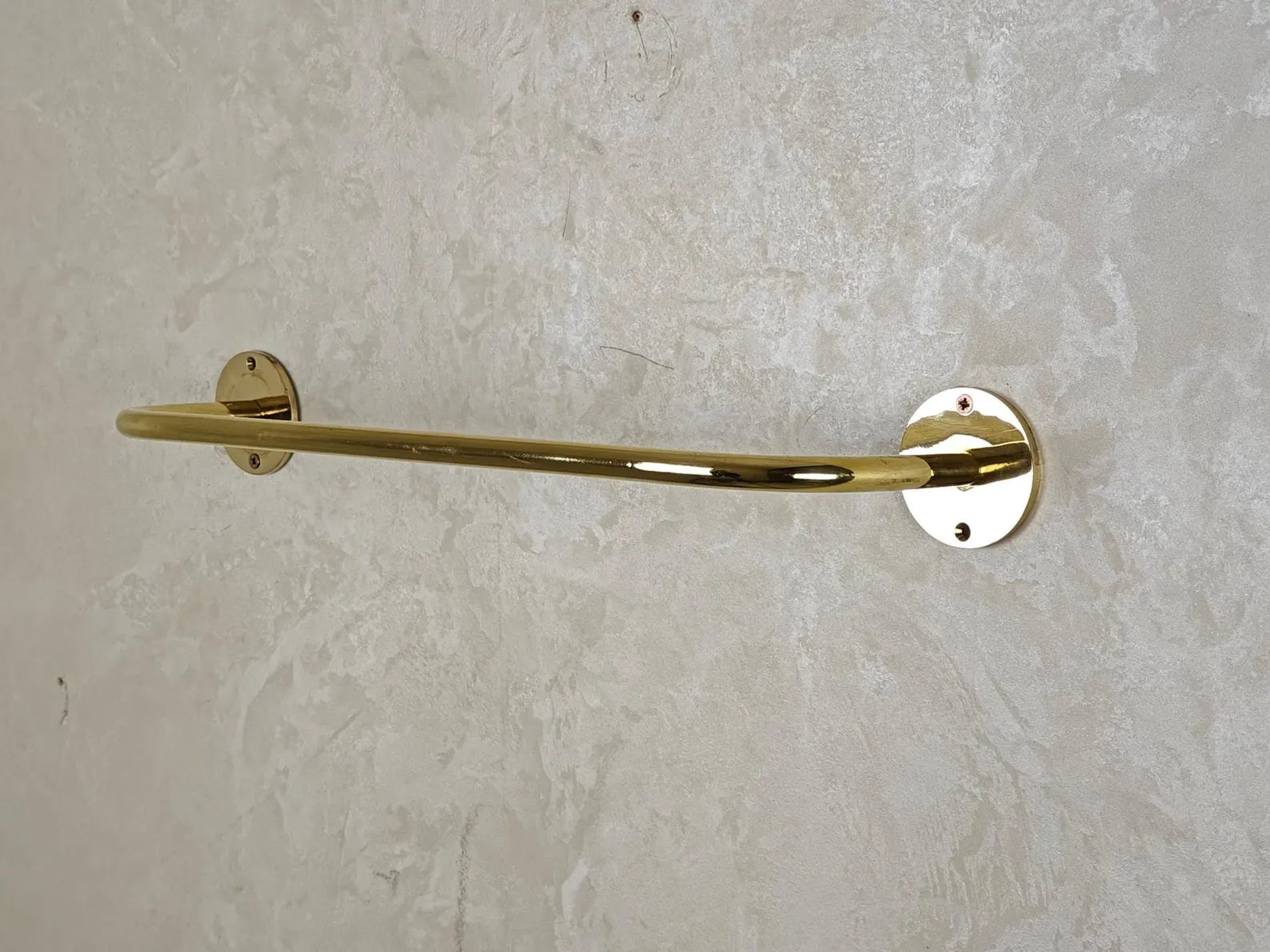 Unlacquered Solid Brass Towel Bar – Handmade Wall-Mount Bathroom Rail | Patina-Ready Vintage Farmhouse & Modern Spa Hardware #VFK270