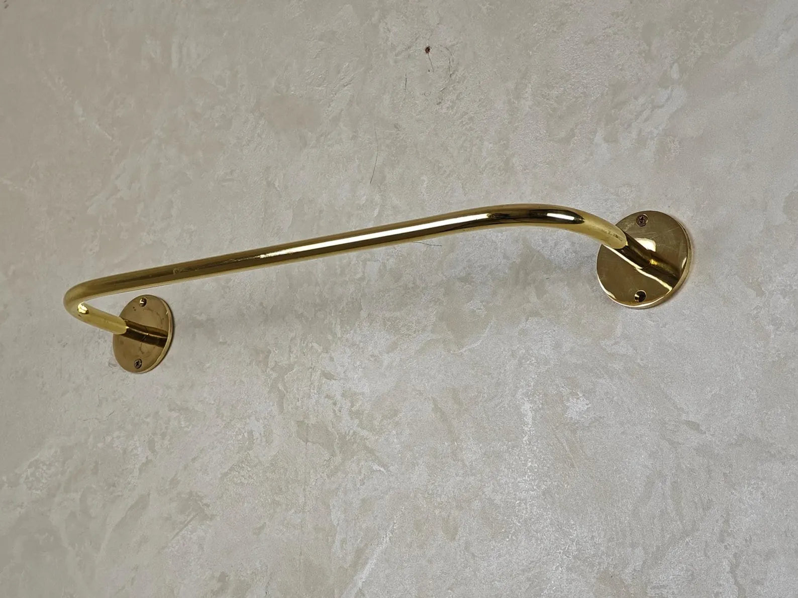 Unlacquered Solid Brass Towel Bar – Handmade Wall-Mount Bathroom Rail | Patina-Ready Vintage Farmhouse & Modern Spa Hardware #VFK270