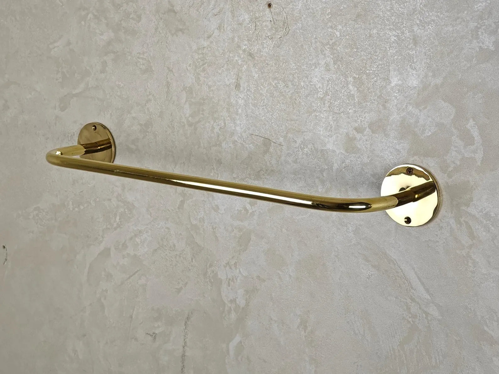 Unlacquered Solid Brass Towel Bar – Handmade Wall-Mount Bathroom Rail | Patina-Ready Vintage Farmhouse & Modern Spa Hardware #VFK270