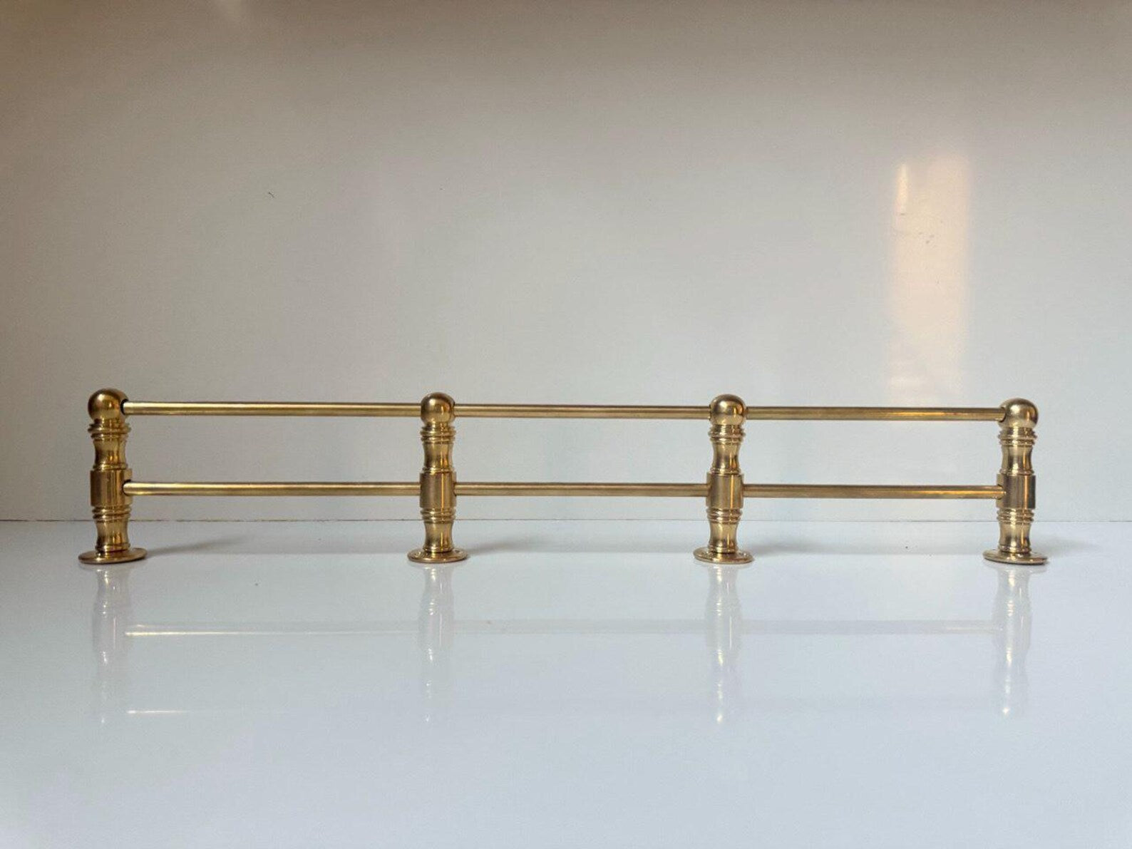 Unlacquered Solid Brass Gallery Rail – Custom Shelf Guard Bar for Cabinets, Pantries & Coffee Bars #VFK263
