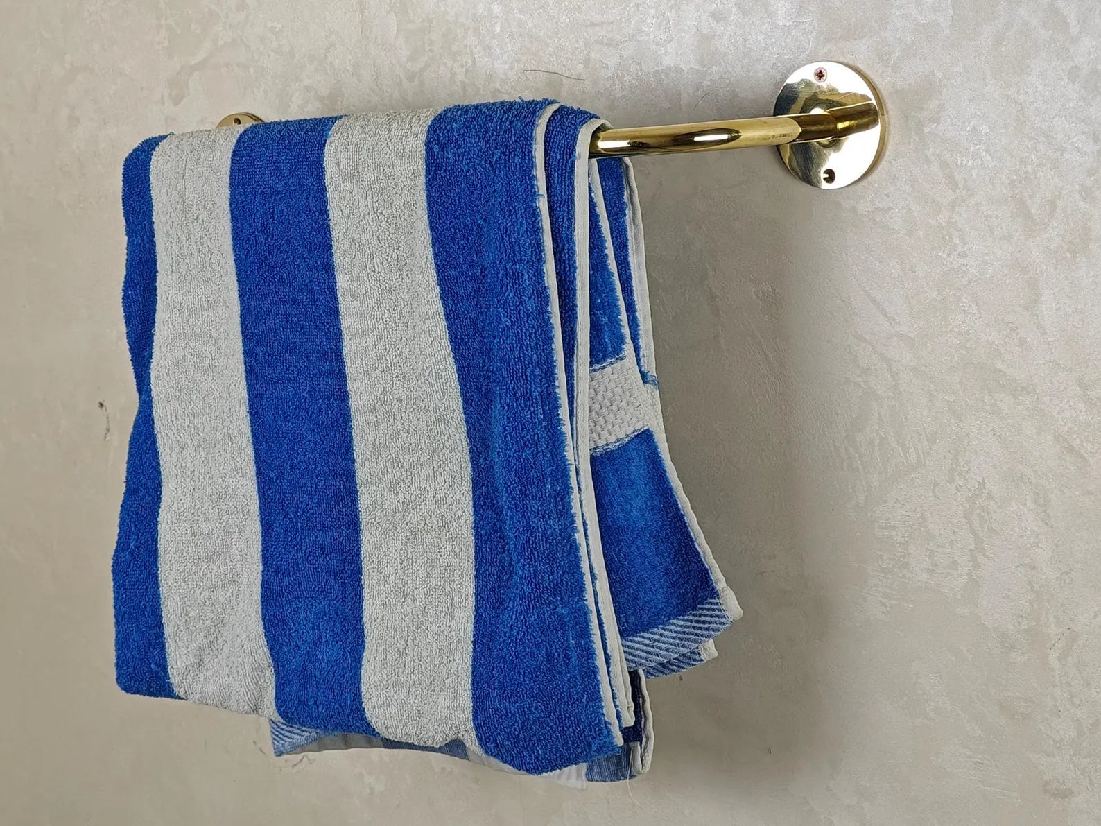 Unlacquered Solid Brass Towel Bar – Handmade Wall-Mount Bathroom Rail | Patina-Ready Vintage Farmhouse & Modern Spa Hardware #VFK270