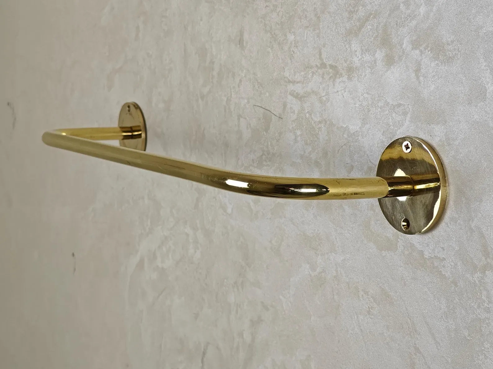Unlacquered Solid Brass Towel Bar – Handmade Wall-Mount Bathroom Rail | Patina-Ready Vintage Farmhouse & Modern Spa Hardware #VFK270