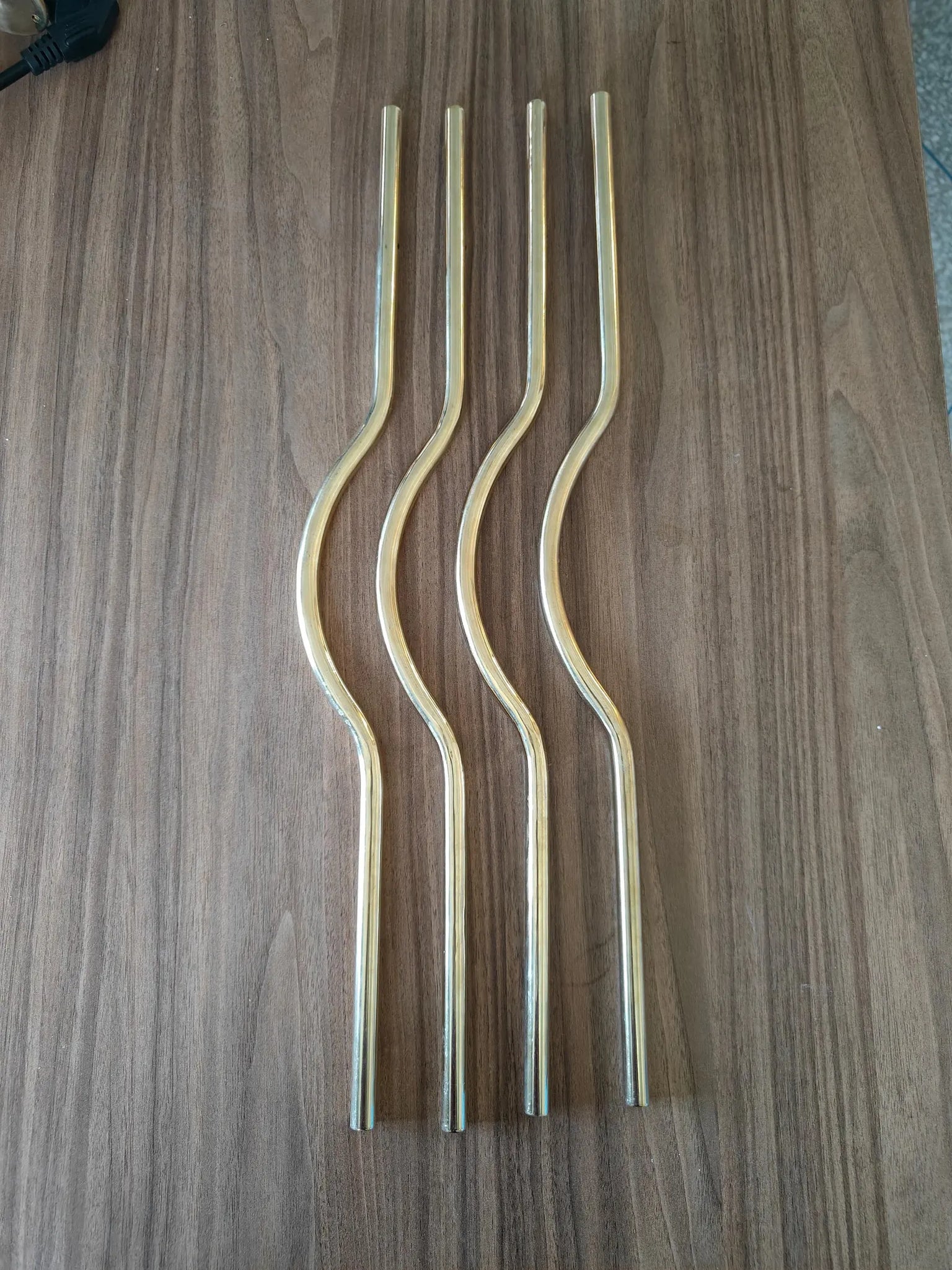 Unlacquered Solid Brass Door Pull Handle – Modern Curved Bar for Entry, Barn, Pantry & Glass Doors | Patina-Ready Heavy-Duty Hardware #VFK273