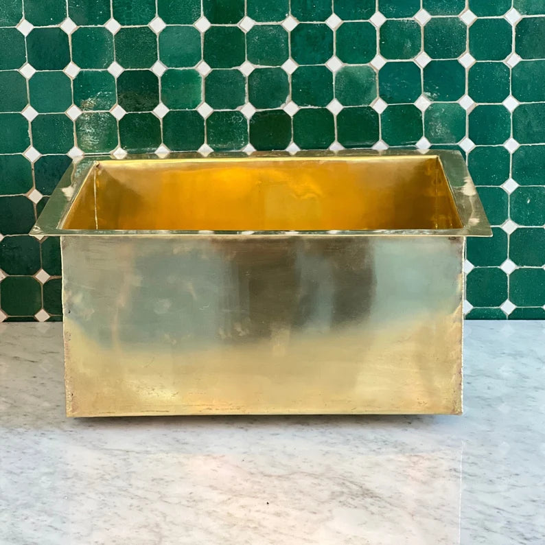 Unlacquered Brass Kitchen Sink #VFK135