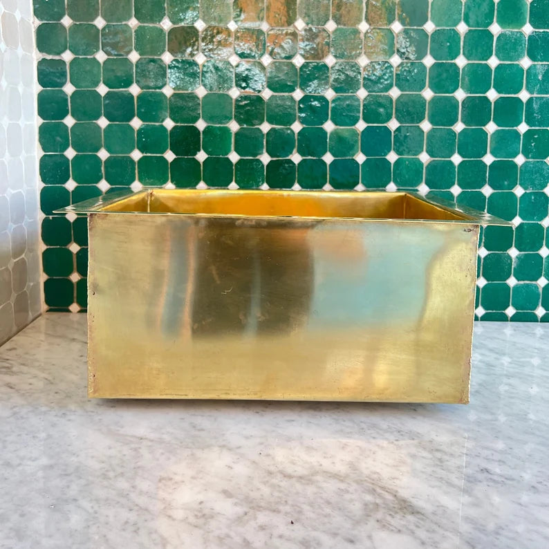 Unlacquered Brass Kitchen Sink, Solid Brass Prep Sink