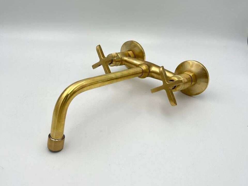 Unlacquered Brass Wall-mounted Faucet #VFK177