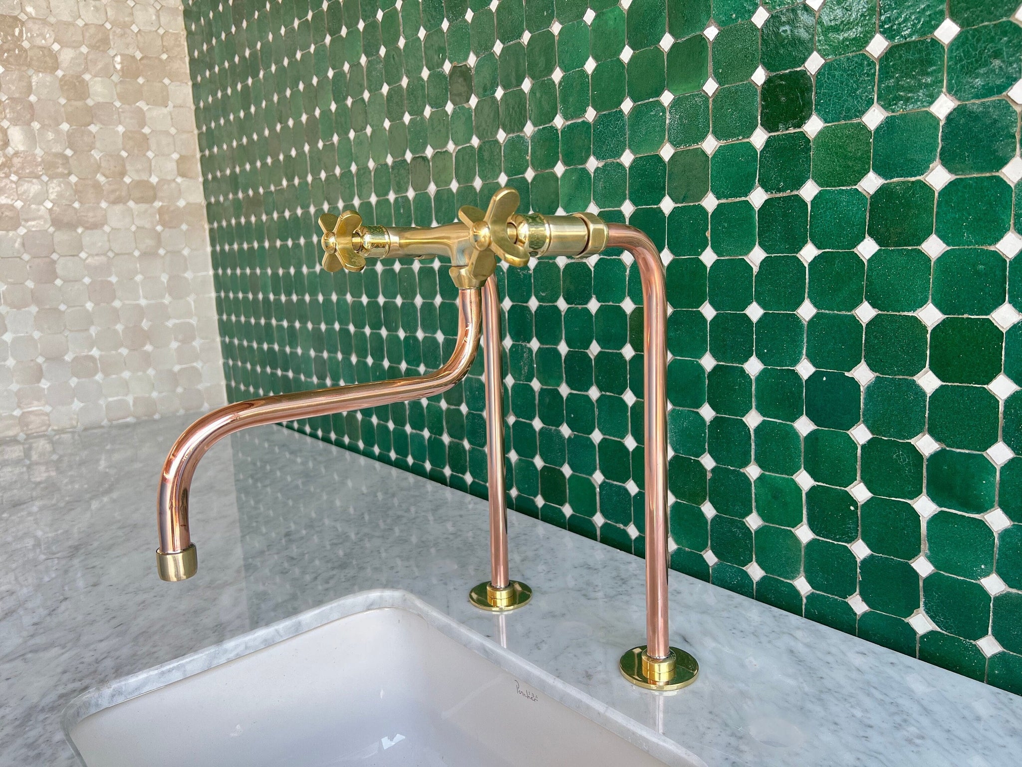 Copper Kitchen Faucet, Unlacquered Brass Faucet - Kitchen Faucets