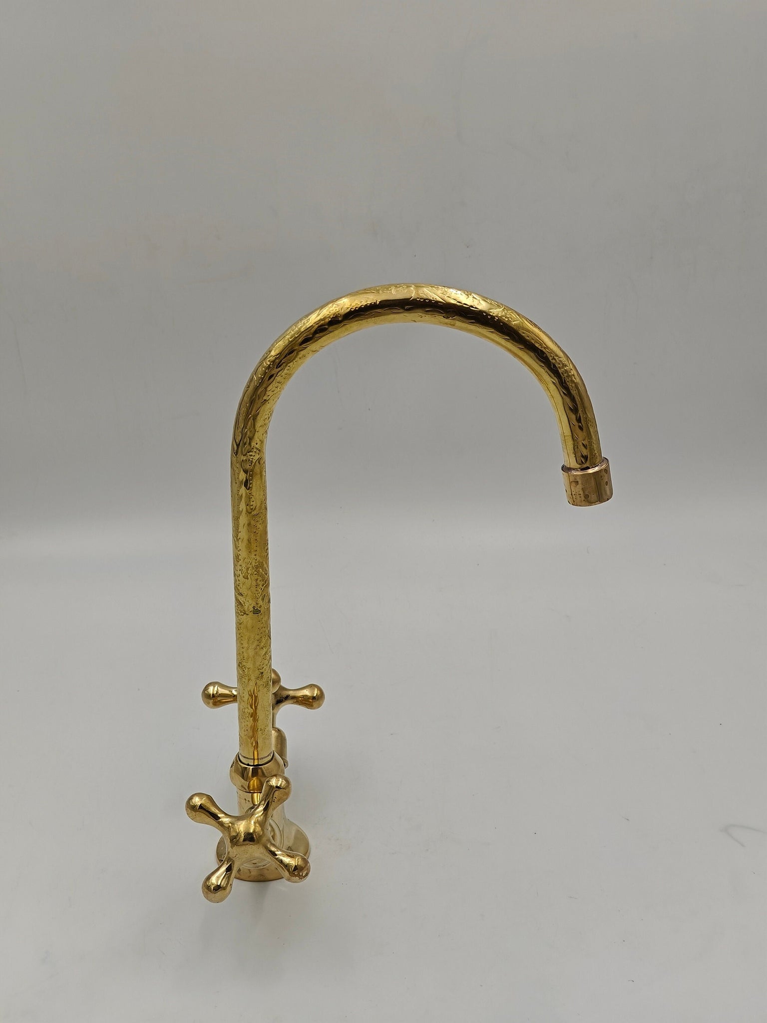 Vintage faucet, Antique brass faucet, Engraved Unlacquered Brass Vanity Sink Faucet