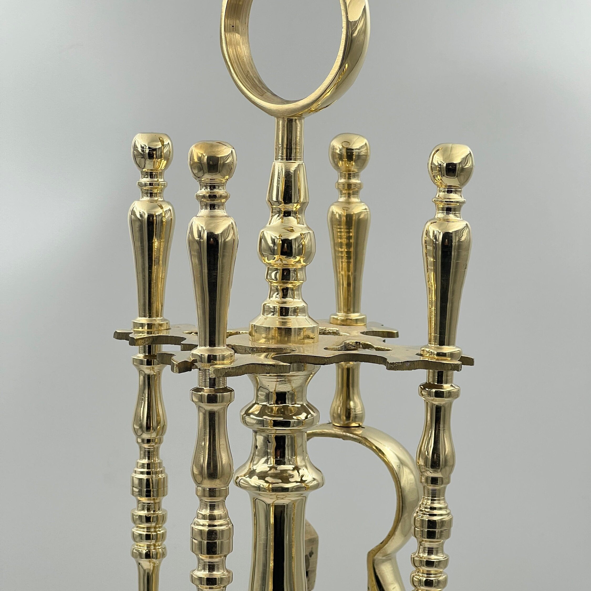 Set of Four Brass Firetools | Antique Brass Fire Tool | Vintage