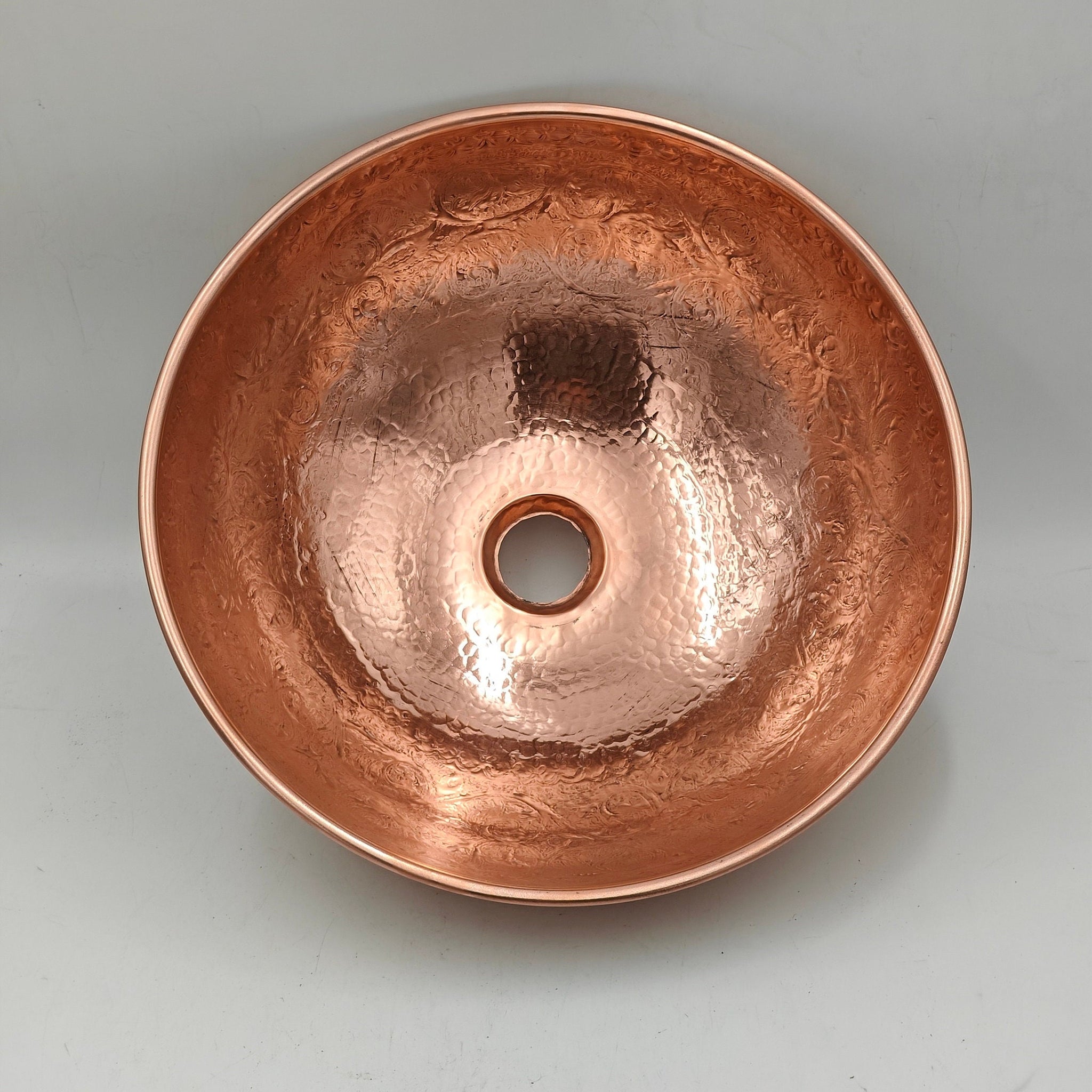 Solid Copper Vessel Sink Bathroom, Moroccan Handmade Sink, Antique Copper Sink